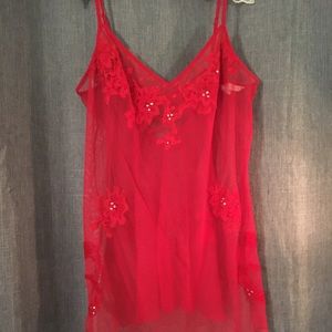 Victoria’s Secrets red lace babydoll